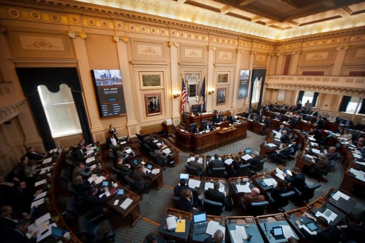 Interior of the Virginia's General Assembly House chambers. Photo by Craig Carper-VPM
